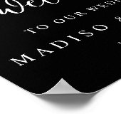 Welkomstteken voor bruiloft poster (Hoek)