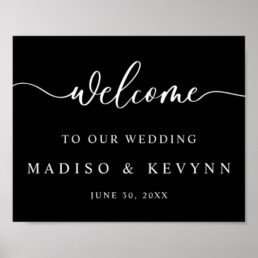 Welkomstteken voor bruiloft poster (Voorkant)