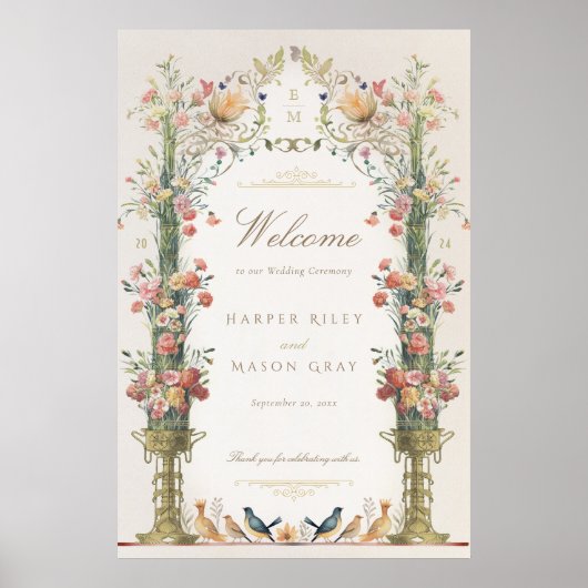 Welkomstteken voor bruiloft Poster (Voorkant)