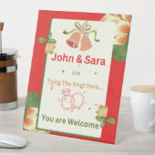 Welkomstteken voor bruiloft reclamebord met voetstuk (Insitu)