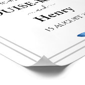 Welkomstteken voor bruiloft - Roze roze roze vlind Poster (Hoek)