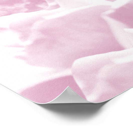 Welkomstteken voor bruiloft Roze rozen Poster (Hoek)