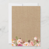 Welkomstteken voor bruiloft | Rustic Burlap Floral Kaart (Achterkant)
