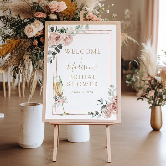 Welkomstteken voor Brunch en Bubble Vrijgezellenfe Poster