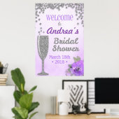 Welkomstteken voor Brunch en Bubble Vrijgezellenfe Poster (Thuiskantoor)