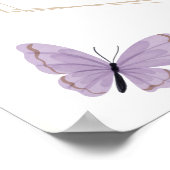 Welkomstteken voor Butterfly Baby shower Poster (Hoek)