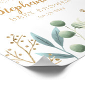 Welkomstteken voor Butterfly Baby shower Poster (Hoek)