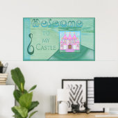Welkomstteken voor Castle (vanaf 10,45 dollar) Poster (Thuiskantoor)