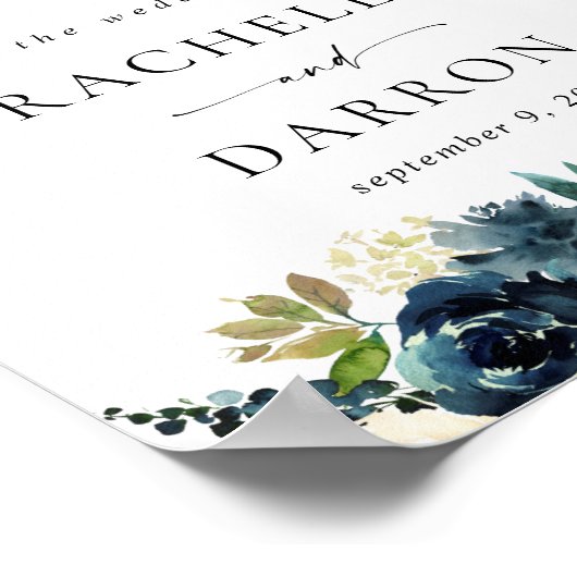 Welkomstteken voor de marine, Stusty Blue en Roze  Poster (Hoek)