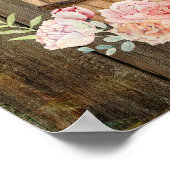 Welkomstteken voor de ridderwijk Wine Barrel Weddi Poster (Hoek)