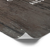 Welkomstteken voor de ridderwijk Wine Barrel Weddi Poster (Hoek)