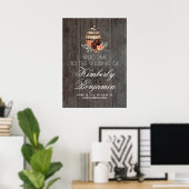 Welkomstteken voor de ridderwijk Wine Barrel Weddi Poster (Thuiskantoor)