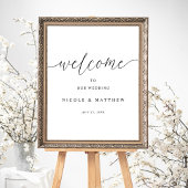 Welkomstteken voor Elegant Script Modern Wedding Poster