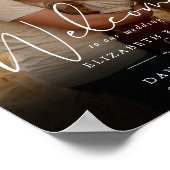 Welkomstteken voor Elegant Script Photo Weduwen Poster (Hoek)