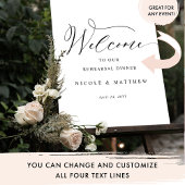 Welkomstteken voor elegant script verticale bruilo poster