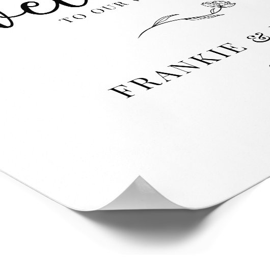 Welkomstteken voor Elegant Script Weduwen Poster (Hoek)