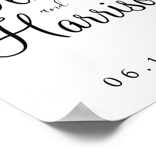 Welkomstteken voor Elegant Script Weduwen Poster (Hoek)