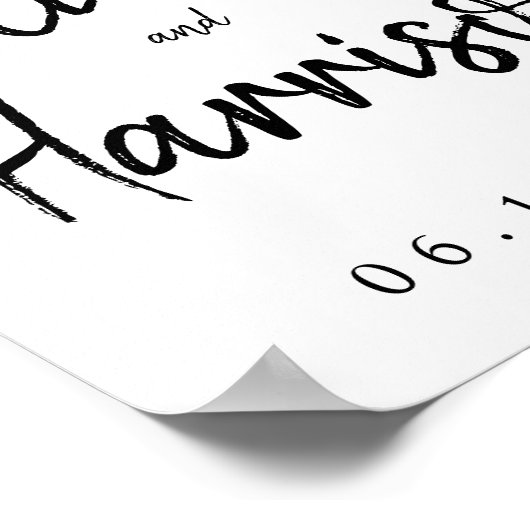 Welkomstteken voor Elegant Script Weduwen Poster (Hoek)