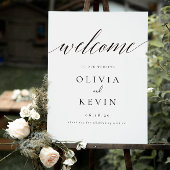 Welkomstteken voor elegante bruiloft, welkom bij o poster