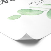Welkomstteken voor Eucalyptus Weddenschap Poster (Hoek)