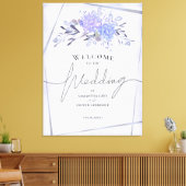  Welkomstteken voor Floral Wedding Canvas Afdruk (Insitu (Woonkamer))