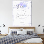  Welkomstteken voor Floral Wedding Canvas Afdruk (Insitu (Slaapkamer))