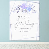  Welkomstteken voor Floral Wedding Canvas Afdruk (Insitu (Houten vloer))