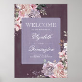  Welkomstteken voor Floral Wedding Poster (Voorkant)