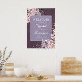  Welkomstteken voor Floral Wedding Poster (Keuken)