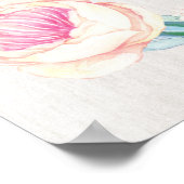 Welkomstteken voor Floral Wedding/Weddenschap Poster (Hoek)