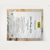 Welkomstteken voor Fundraising Event Gala  Wandkleed (Voorkant (horizontaal))