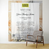 Welkomstteken voor Fundraising Event Gala  Wandkleed (In situ)