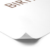 Welkomstteken voor geboortedag | Boho Pampas Grass Poster (Hoek)