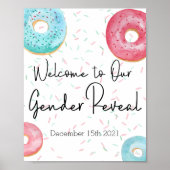 Welkomstteken voor genderbewuste feestdag donut poster (Voorkant)