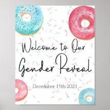 Welkomstteken voor genderbewuste feestdag donut