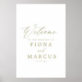 Welkomstteken voor Gold Wedding Poster (Voorkant)