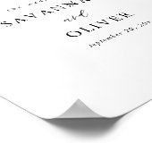 Welkomstteken voor gouden finale bruiloft poster (Hoek)