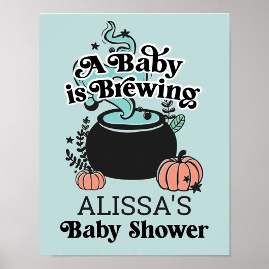 Welkomstteken voor halloween Baby Breming Baby sho Poster (Voorkant)