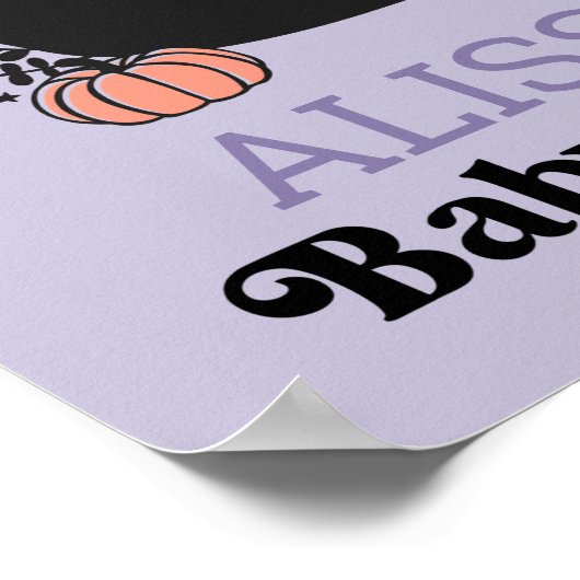 Welkomstteken voor halloween Baby Breming Baby sho Poster (Hoek)