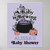 Welkomstteken voor halloween Baby Breming Baby sho Poster (Voorkant)
