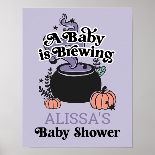 Welkomstteken voor halloween Baby Breming Baby sho Poster (Voorkant)