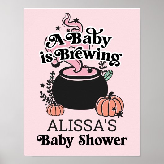 Welkomstteken voor halloween Baby Breming Baby sho Poster (Voorkant)