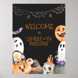 Welkomstteken voor Halloween Poster