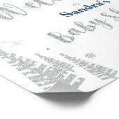 Welkomstteken voor het Baby shower Winter, Boy, Bl Poster (Hoek)