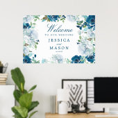 Welkomstteken voor het middernacht-bloei-huwelijk poster (Thuiskantoor)