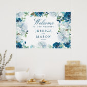 Welkomstteken voor het middernacht-bloei-huwelijk poster (Keuken)