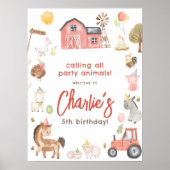 Welkomstteken voor landbouwhuisdieren poster (Voorkant)