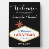 Welkomstteken voor Las Vegas Wedding Fotoplaat (voorkant)