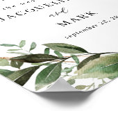 Welkomstteken voor Leaves & Eucalyptus Gold Poster (Hoek)