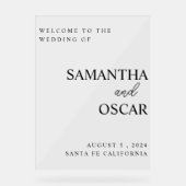 Welkomstteken voor legant Weddenschap Acryl Bord (Voorkant)